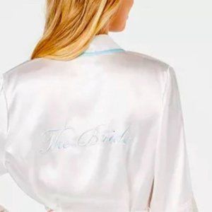 Bride Wedding Day Robe by Linea Donatella Midnight Short Wrap S/M in ivory